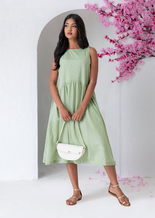 Sleeveless Drop Waist Dress