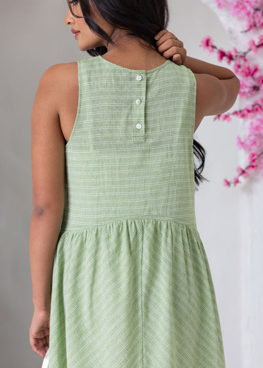 Sleeveless Drop Waist Dress