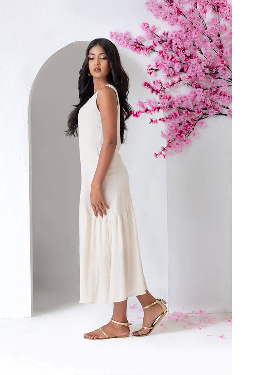 Sleeveless Tiered Panel Dress