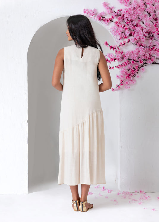 Sleeveless Tiered Panel Dress