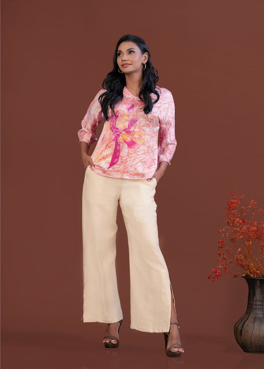 Batik v- neck top