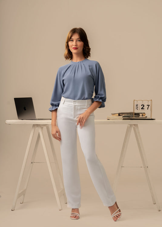 Pleat detailed blouse