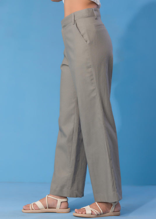 Wide leg linen pant