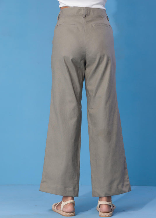 Wide leg linen pant