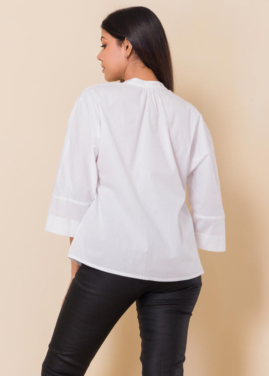 Blouse with large pockets
