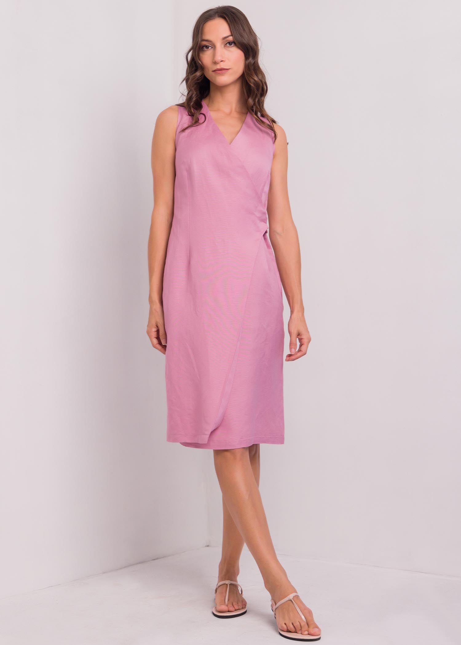 Sleeveless Wrap Dress