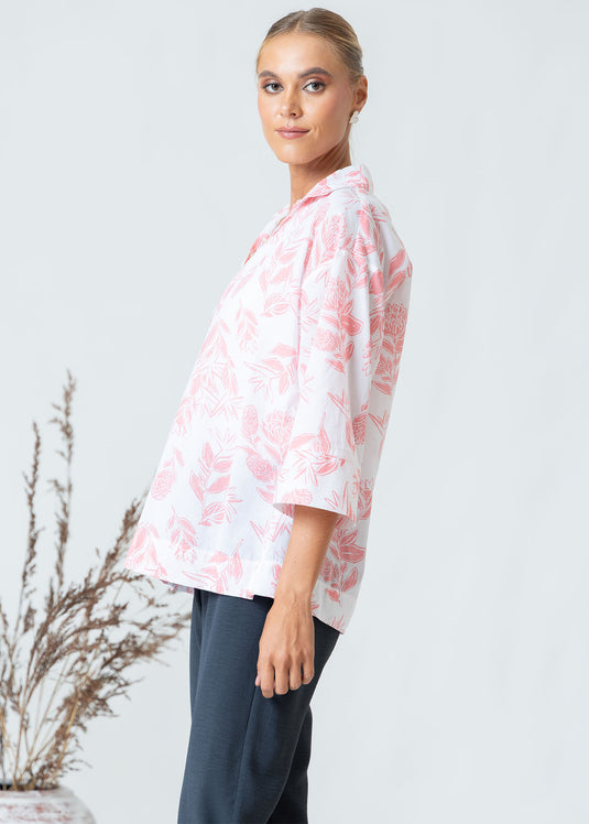 Boxy Blouse With Collar