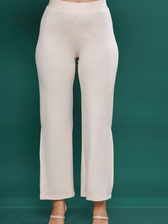 High waisted pant with side slits