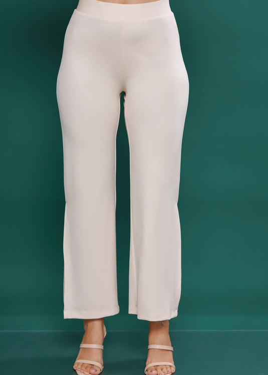 High waisted pant with side slits