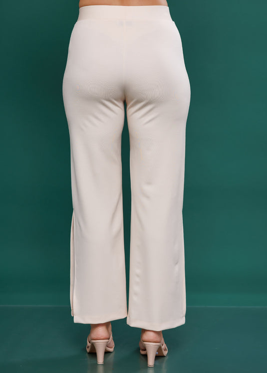 High waisted pant with side slits
