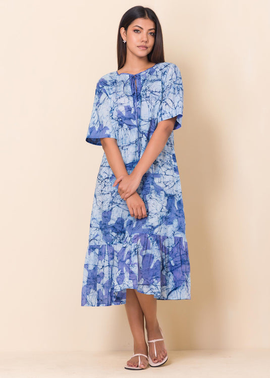 Batik Floral Detailed Dress