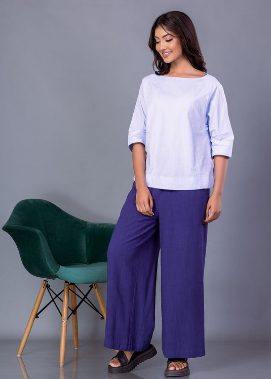 Cut panel detailed blouse