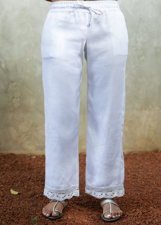 Basic draw cord pant with bottom lace