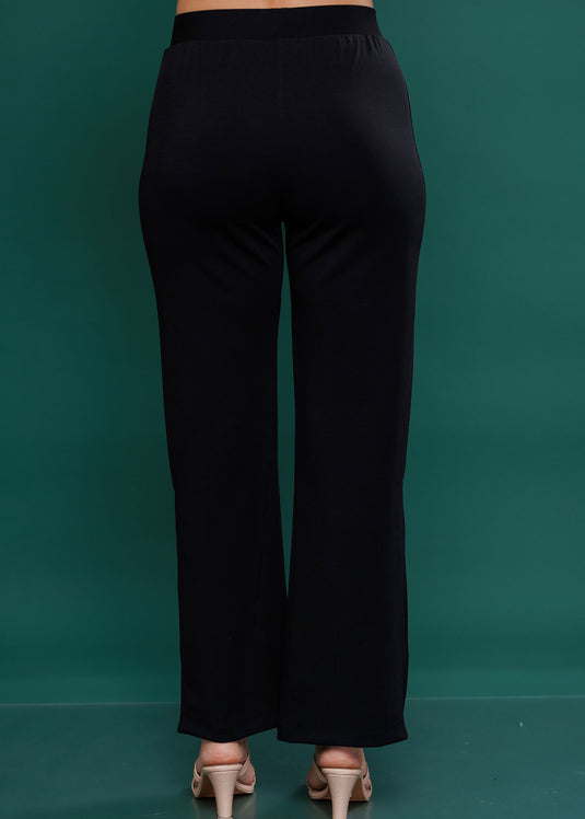 High waisted pant with side slits