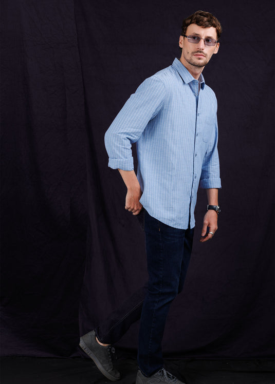 Casual Wear Stripe L/S Shirt.