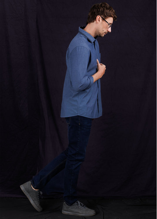 Light weight chambrey L/S Shirt