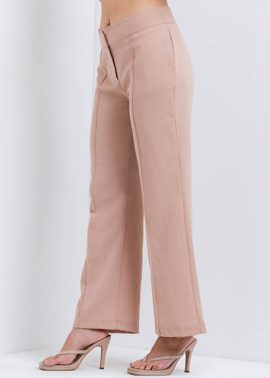 Wide Leg Pant With Pin Tuck Detail