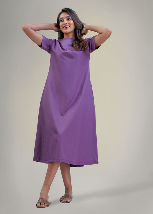 Basic midi trapeze dress