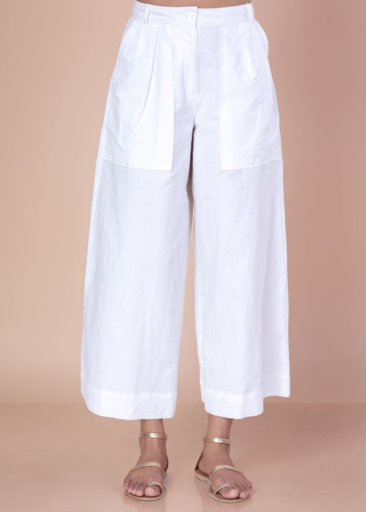 Culotte pant with front pleats