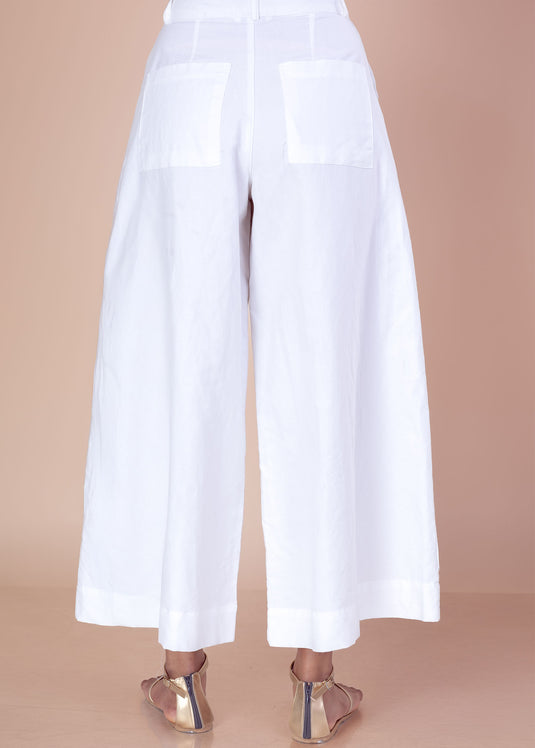 Culotte pant with front pleats