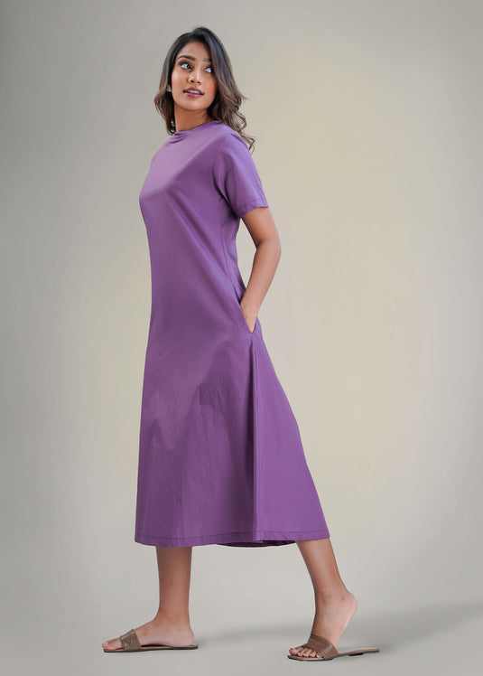 Basic midi trapeze dress