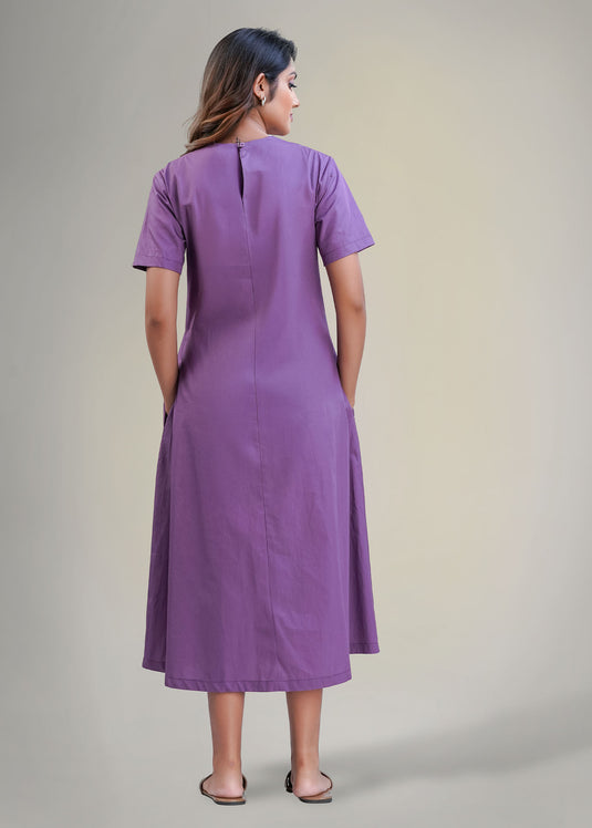 Basic midi trapeze dress