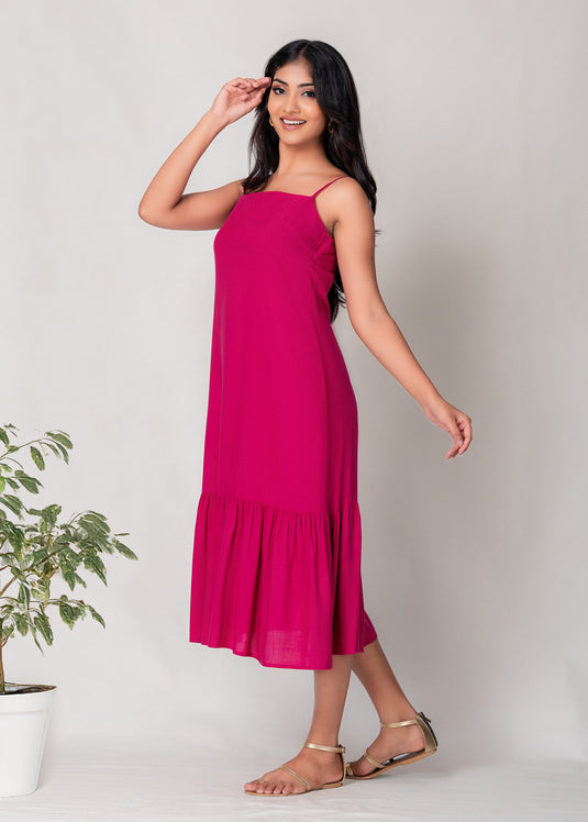 Strappy Tiered Panel Dress