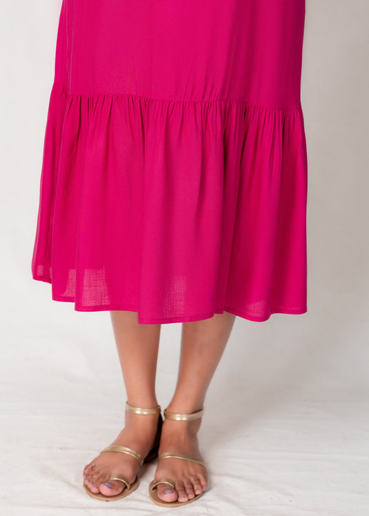 Strappy Tiered Panel Dress