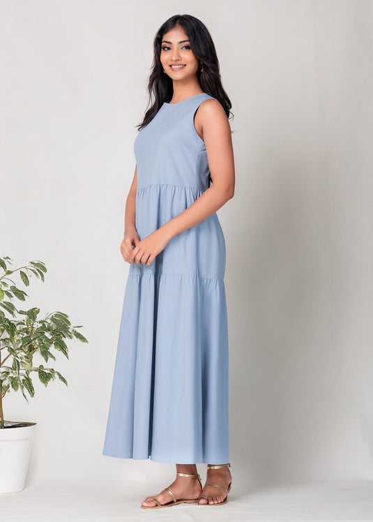 Sleeveless Tiered Maxi Dress