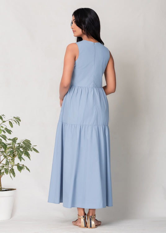 Sleeveless Tiered Maxi Dress