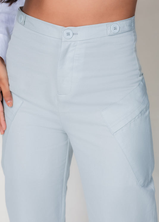 Pant With Pocket And Button Detail