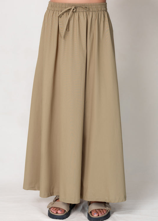 Drawcord Maxi Skirt