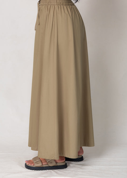 Drawcord Maxi Skirt
