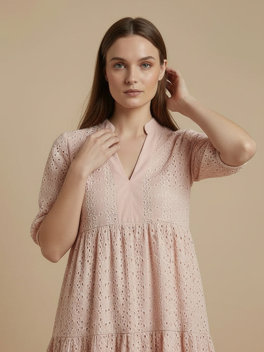 Tiered panel short dress
