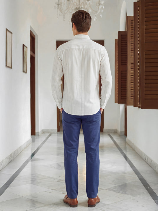Casual Wear Stripe Long Sleeve Shirt