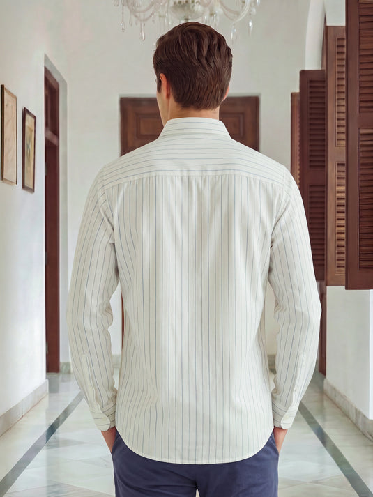 Casual Wear Stripe Long Sleeve Shirt