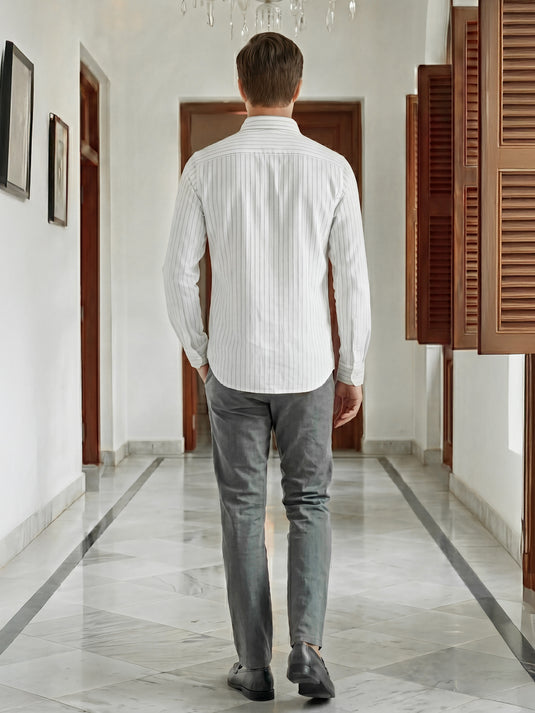 Casual Wear Stripe Long Sleeve Shirt