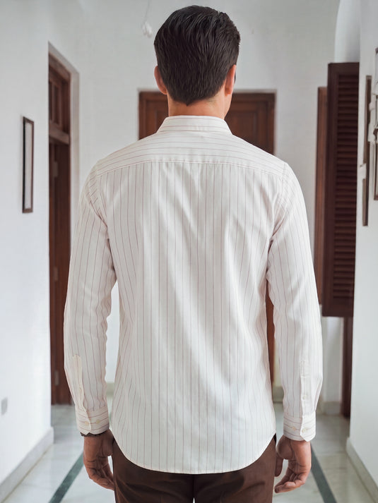 Casual Wear Stripe Long Sleeve Shirt