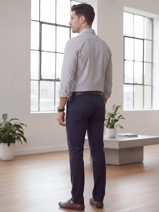 Office Wear Slim Fit Long Sleeve Shirt