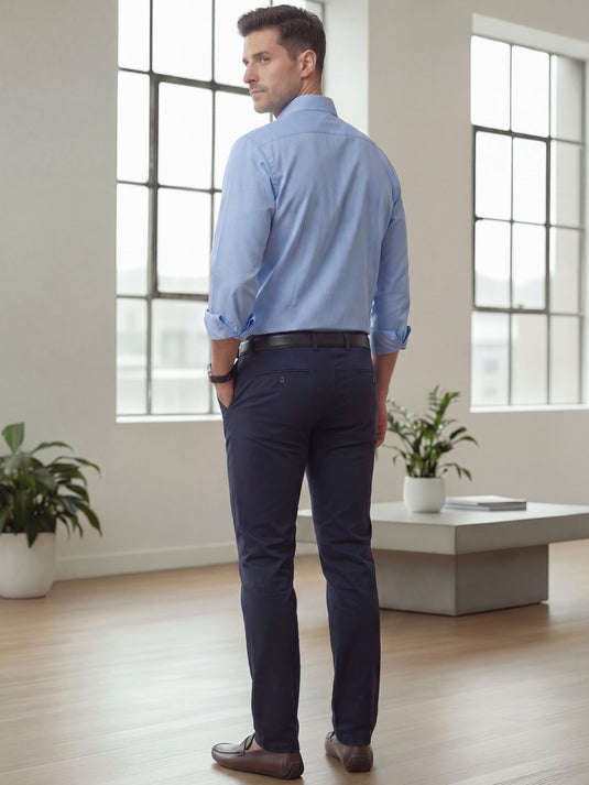 Office Wear Slim Fit Long Sleeve Shirt