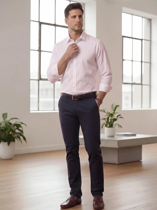 Office Wear Slim Fit Long Sleeve Shirt