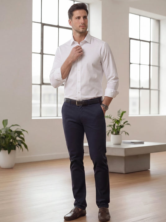 Office Wear Slim Fit Long Sleeve Shirt