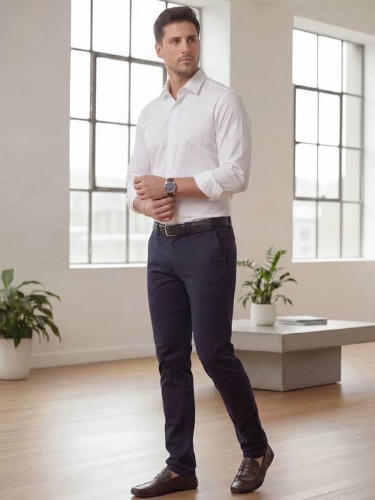Office Wear Slim Fit Long Sleeve Shirt