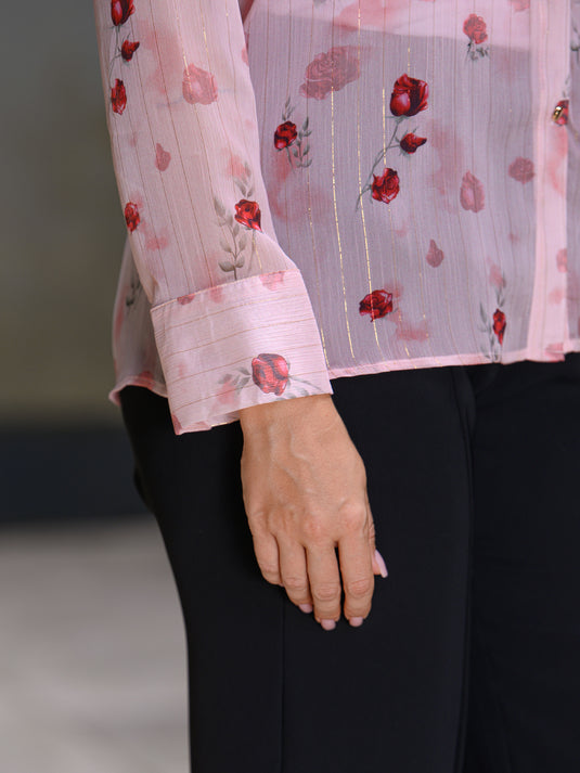 Printed long sleeve shirt