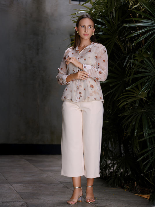 Printed long sleeve shirt