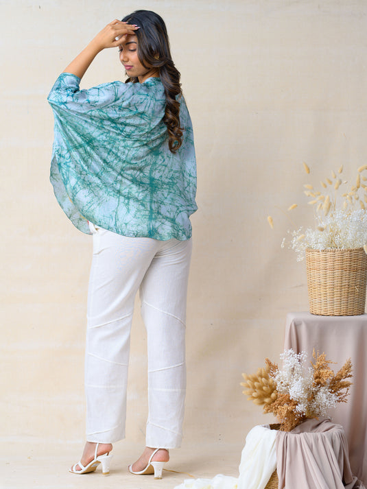 Floral detailed kaftan top