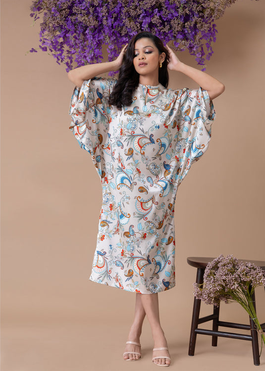 Printed kaftan dress