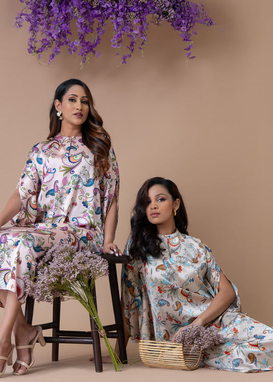 Printed kaftan dress