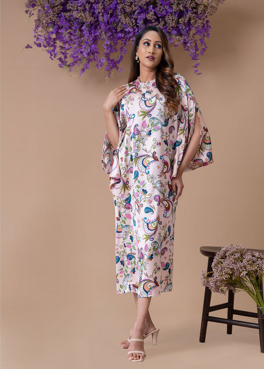 Printed kaftan dress