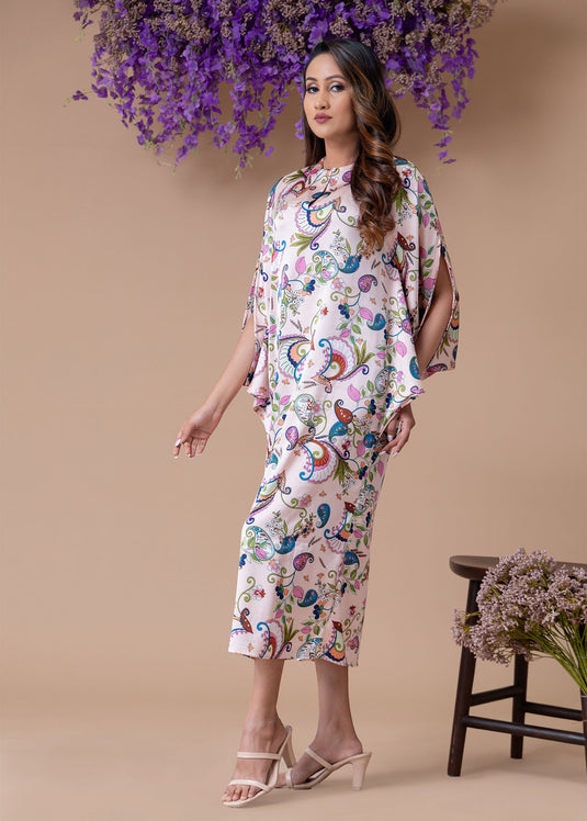 Printed kaftan dress